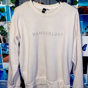 ADIDAS Wanderlust cream crew neck. Size M.